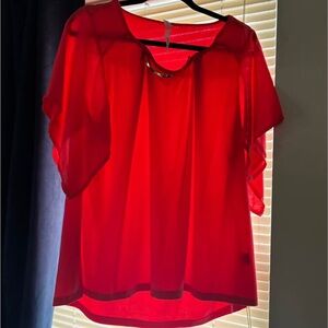 Elegant Red Women's Top